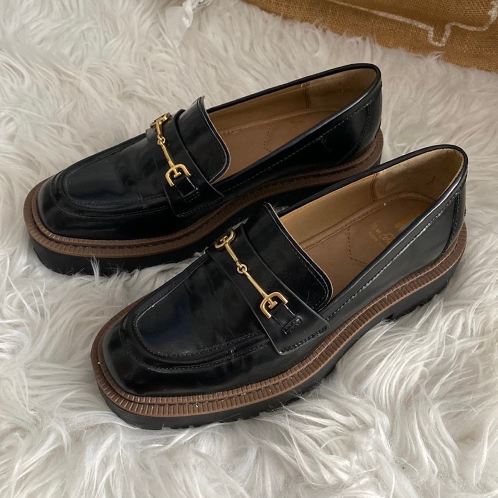 Sam Edelman Laurs lug sole chunky black loafers